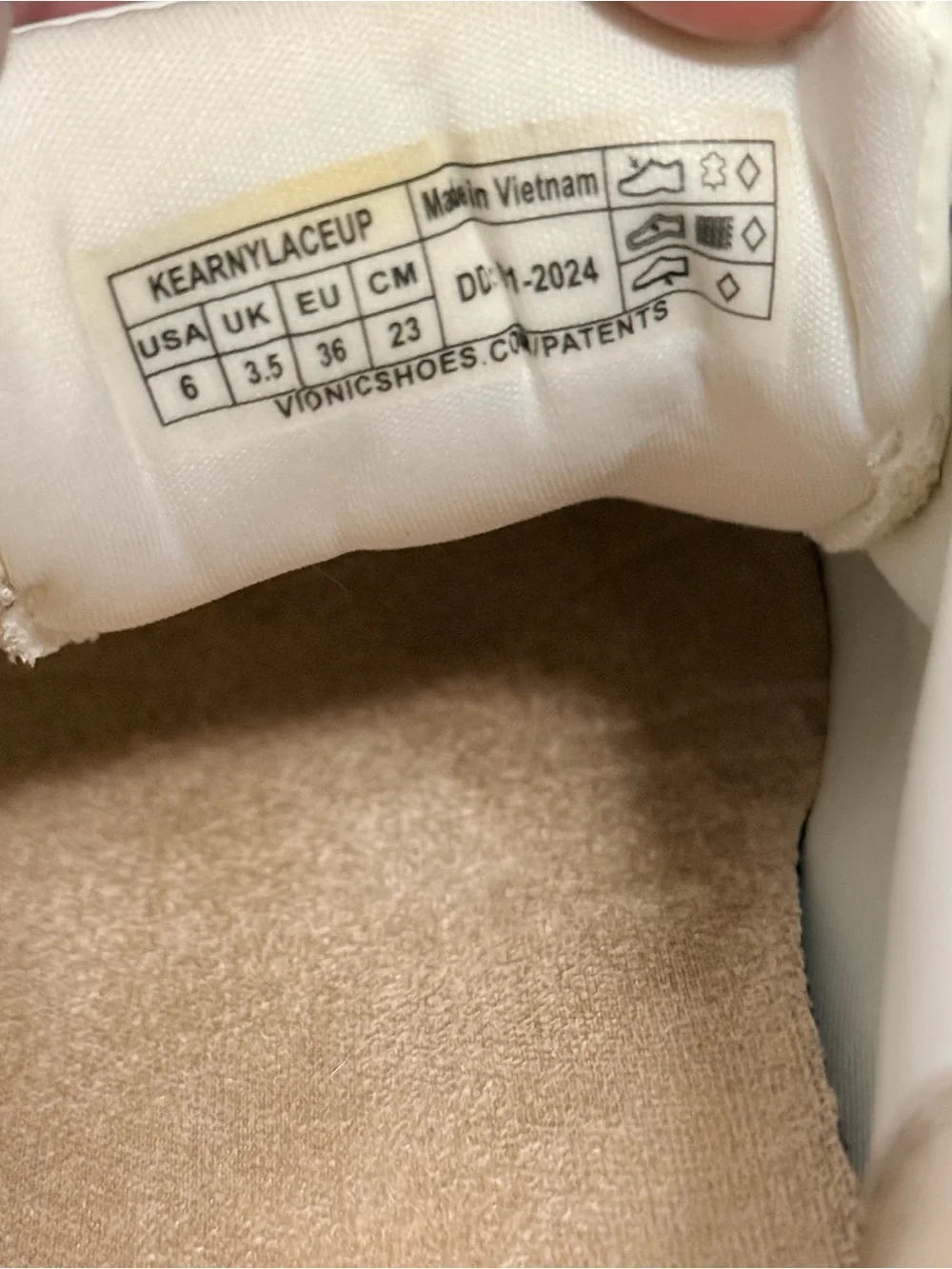 Vionic Kearny Platform Sneakers in smooth white leather.